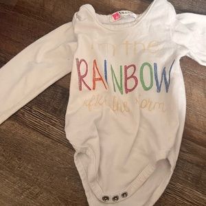 5 for $20 im the rainbow after the storm long sleeve onesie